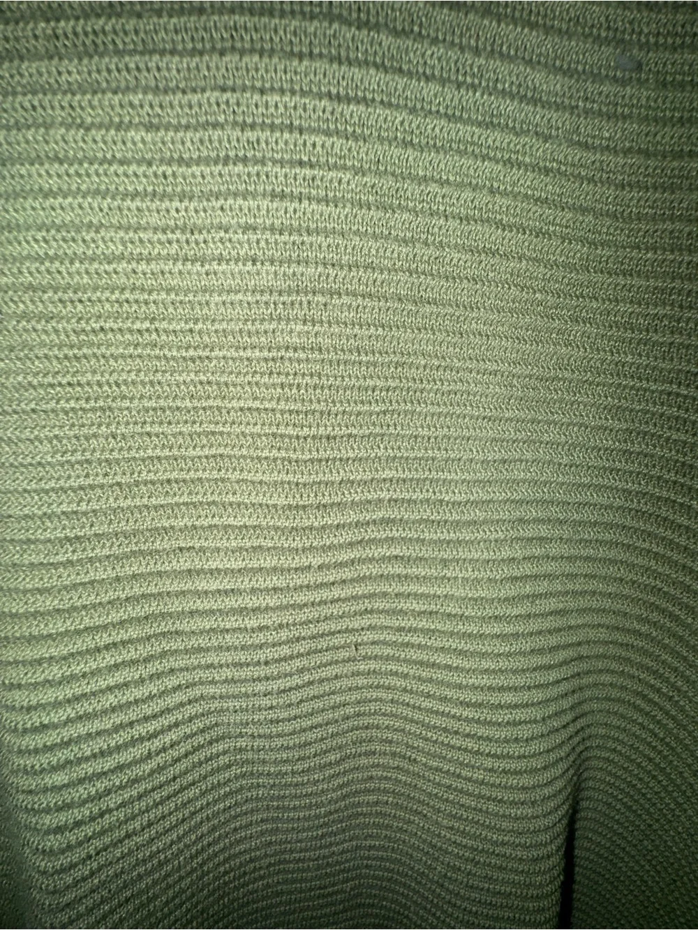 Olive Green Crewneck Sweater - Casual Ribbed Knit